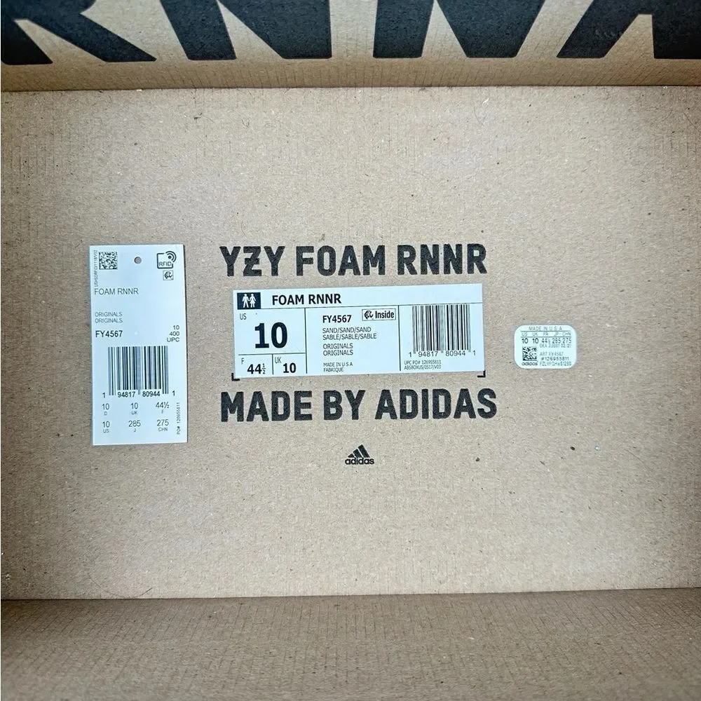 adidas Yeezy Foam Runner Sand RNNR Kanye West Men's US Size 10